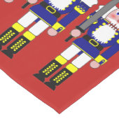 青および黒いくるみ割りの赤の背景 ミディアムテーブルランナー (コーナー)