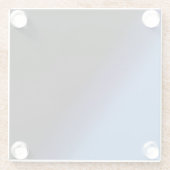 青および黒い勾配 ガラスコースター (裏面)