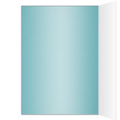 青および黒い花のテーブル数またはメニューカード (内側 (左))