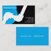 青および黒い配管の名刺 名刺 (正面/裏面)