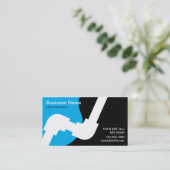 青および黒い配管の名刺 名刺 (スタンド正面)