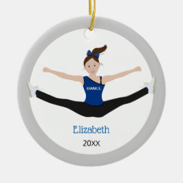 青および黒い閲兵行進部隊のブラウンの毛 セラミックオーナメント