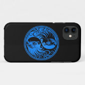 青および黒い陰陽猫 Case-Mate iPhoneケース (裏面(横))