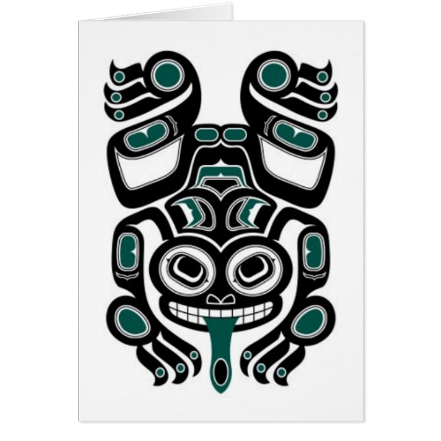 青および黒いHaidaの精神のアマガエル (正面)