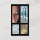 青および黒く贅沢なスパリゾートのテーマ 名刺 (裏面)