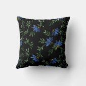 青および黒のグリッターパターン クッション (裏面)