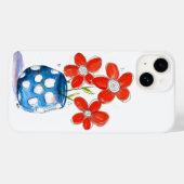 青お洒落い花瓶にオレンジ色の花 Case-Mate iPhoneケース (裏面 (横))