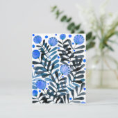 青お洒落い花 カード (スタンド正面)