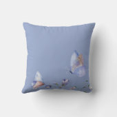 青お洒落い蝶の名前 クッション (裏面)