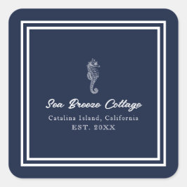 青お洒落と白 スクエアシール