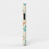 青お洒落と赤のペイズリーリーフのパターン(2) Case-Mate iPhoneケース (裏面/右)