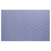 青お洒落の牛のパターン ファブリック (ヤード)