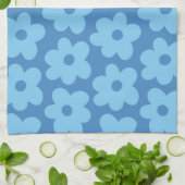 青お洒落フローラレトロ，陽気名門私立校風の, キッチンタオル (折り畳み)