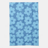 青お洒落フローラレトロ，陽気名門私立校風の, キッチンタオル (縦)