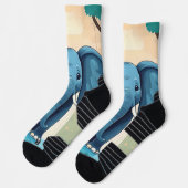 青お洒落ベビー象 ソックス (左)