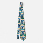 青お洒落ベビー象 ネクタイ (裏面)