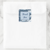 青お洒落天体ありがとう スクエアシール (バッグ)