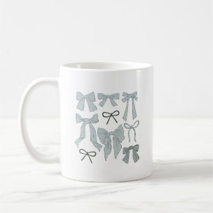 青お洒落弓 コーヒーマグカップ