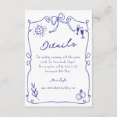 青お洒落手予測できな引き結婚の詳細 エンクロージャーカード (正面)