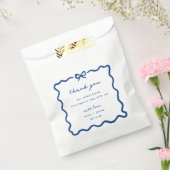 青お洒落手引き弓枠結婚の フェイバーバッグ (封をした状態)