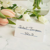 青お洒落手引き結婚の プレイスカード