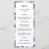 青お洒落水色庭園の結婚式メニュー メニュー (正面)