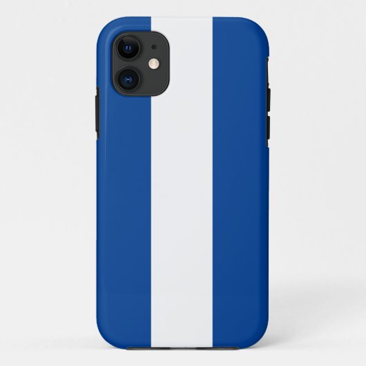 青お洒落王室の白の航海の帆走ストライプ Case-Mate iPhoneケース (裏面)
