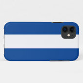 青お洒落王室の白の航海の帆走ストライプ Case-Mate iPhoneケース (裏面(横))