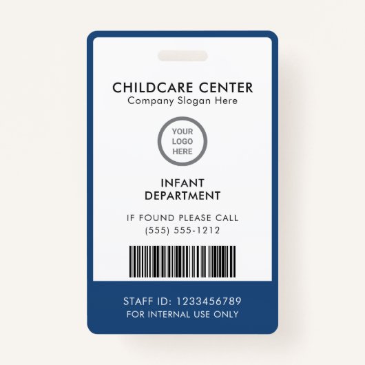 青お洒落白ミニマモダンリストID バッジ (裏面)