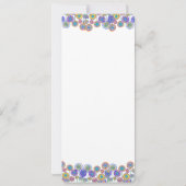 青お洒落色のモダンフローラ結婚式招待状 招待状 (裏面)