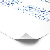 青お洒落色の座席表 ポスター (コーナー)