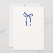 青お洒落色の手書きエンクロージャカード セーブザデート (裏面)