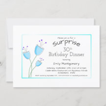 青お洒落花サプライズ30歳の誕生日