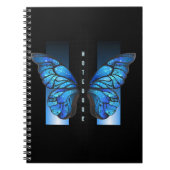 「青お洒落蝶スパイラル写真帳」 ノートブック (正面)