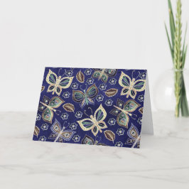 青お洒落蝶パタ空白のーン シーズンカード