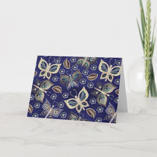 青お洒落蝶パタ空白のーン シーズンカード (正面)