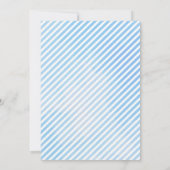 青お洒落象ベビーシャワー招待状- W 招待状 (裏面)