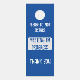 青お願い進行中のミーティングを妨害しないWFH ドアノブサイン