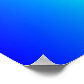 青からアクアへのグラデーション ポスター (角)