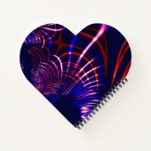 青から尖った曲線赤と白。ライラック? ノートブック (裏面)