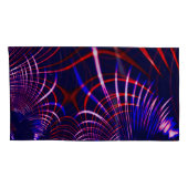 青から尖った曲線赤と白。ライラック? 枕カバー (裏面-右)