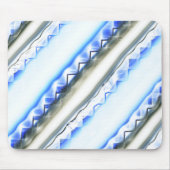 青から灰色ストライプの幅広い色のレース澄んのような マウスパッド (正面)