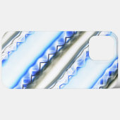 青から灰色ストライプの幅広い色のレース澄んのような Case-Mate iPhoneケース (裏面 (横))