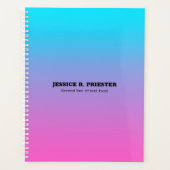 青から紫の背グラデーション景3リングバインダープランナー プランナー手帳 (正面)