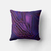 青から紫の色あせたテクスチャとデジタルスクラッチ クッション (裏面)