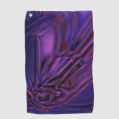 青から紫の色あせたテクスチャとデジタルスクラッチ ゴルフタオル (正面)