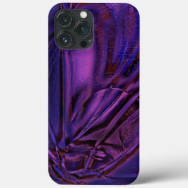 青から紫の色あせたテクスチャとデジタルスクラッチ iPhone 13 PRO MAXケース