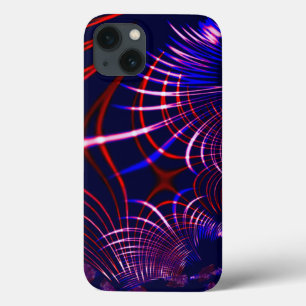 青から赤と白.ライラック? iPhone 13ケース