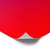 青から赤へのグラデーション ポスター (角)
