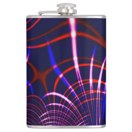 青から赤、白、ピンクの尖った曲線 フラスク